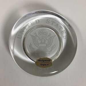 Vintage Wedgewood Crystal US Arny Paperweight England